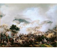 ARTXLXXBN Famous Art Print Poster Vintage Wall Art Napoleonic Wars the Battle of Somosierra by Louis Lejeune Canvas Art Poster for Home Decor 60x90cm