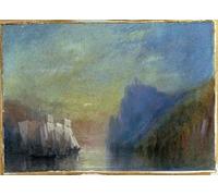 ARTXLXXBN Famous Art Print Poster Vintage Wall Art on the Rhine by Mallord William Turner Canvas Art Poster for Home Decor 60x90cm