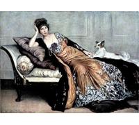 ARTXLXXBN Famous Art Print Poster Vintage Wall Art Portrait De Madame Simone by Henry Caro-delvaille Canvas Art Poster for Home Decor 60x90cm
