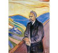 ARTXLXXBN Famous Art Print Poster Vintage Wall Art Portrait of German Philosopher Friedrich Nietzsche by Edvard Munch Canvas Art Poster for Home Decor 60x90cm