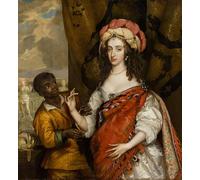 ARTXLXXBN Famous Art Print Poster Vintage Wall Art Posthumous Portrait of Mary I Stuart with a Servant by Adriaen Hanneman Canvas Art Poster for Home Decor 60x90cm
