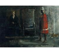 ARTXLXXBN Famous Art Print Poster Vintage Wall Art Queen Gunnhild Receive Message About Erik Erikssonene's Death by Christian Krohg Canvas Art Poster for Home Decor 60x90cm
