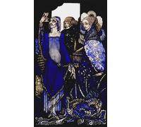 ARTXLXXBN Famous Art Print Poster Vintage Wall Art Queens Who Wasted the East by Harry Clarke Canvas Art Poster for Home Decor 60x90cm