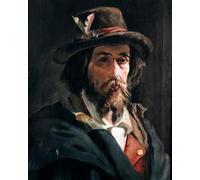 ARTXLXXBN Famous Art Print Poster Vintage Wall Art Risorgimento Portrait of Francesco Nullo by Domenico Morelli Canvas Art Poster for Home Decor 60x90cm