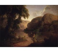 ARTXLXXBN Famous Art Print Poster Vintage Wall Art River Between Rocks by Doughty Canvas Art Poster for Home Decor 60x90cm