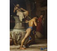 ARTXLXXBN Famous Art Print Poster Vintage Wall Art Samson and the Philistines by Carl Heinrich Bloch Canvas Art Poster for Home Decor 60x90cm