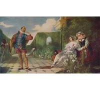 ARTXLXXBN Famous Art Print Poster Vintage Wall Art Scene From Twelfth Night Malvolio and the Countess by Daniel Maclise Canvas Art Poster for Home Decor 60x90cm