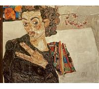 ARTXLXXBN Famous Art Print Poster Vintage Wall Art Self-Portrait by Egon Schiele Canvas Art Poster for Home Decor 60x90cm