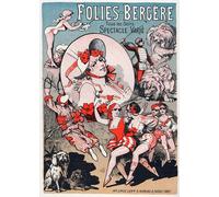 ARTXLXXBN Famous Art Print Poster Vintage Wall Art Show At the Folies Bergeres Paris Poster by Jules Cheret Canvas Art Poster for Home Decor 60x90cm