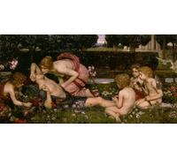 ARTXLXXBN Famous Art Print Poster Vintage Wall Art Sweet Doing Nothing by John William Waterhouse Canvas Art Poster for Home Decor 60x90cm
