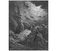 ARTXLXXBN Famous Art Print Poster Vintage Wall Art the Angel Appearing to Balaam by Gustave Dore Canvas Art Poster for Home Decor 60x90cm