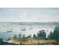 ARTXLXXBN Famous Art Print Poster Vintage Wall Art the Bay of New York Taken From Brooklyn Heights by William Guy Wall Canvas Art Poster for Home Decor 60x90cm
