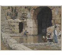ARTXLXXBN Famous Art Print Poster Vintage Wall Art the Blind Man Washes in the Pool of Siloam by Jacques Canvas Art Poster for Home Decor 60x90cm