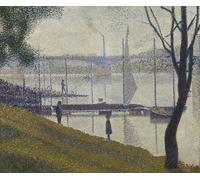 ARTXLXXBN Famous Art Print Poster Vintage Wall Art the Bridge At Courbevoie by Georges Seurat Canvas Art Poster for Home Decor 60x90cm