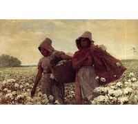 ARTXLXXBN Famous Art Print Poster Vintage Wall Art the Cotton Pickers by Winslow Homer Canvas Art Poster for Home Decor 60x90cm