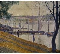 ARTXLXXBN Famous Art Print Poster Vintage Wall Art the Courbevoie Bridge by Georges Pierre Seurat Canvas Art Poster for Home Decor 60x90cm