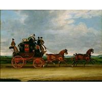 ARTXLXXBN Famous Art Print Poster Vintage Wall Art the Dover to London Mail by Pollard Canvas Art Poster for Home Decor 60x90cm