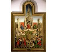 ARTXLXXBN Famous Art Print Poster Vintage Wall Art the Fountain of Life by Jan Van Eyck Canvas Art Poster for Home Decor 60x90cm
