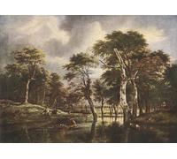 ARTXLXXBN Famous Art Print Poster Vintage Wall Art the Hunt by Jacob Van Ruisdael Canvas Art Poster for Home Decor 60x90cm