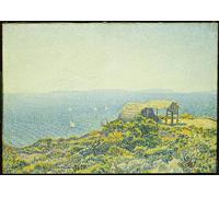 ARTXLXXBN Famous Art Print Poster Vintage Wall Art the Ile Du Levant Seen From Hat Benat by Théo Van Rysselberghe Canvas Art Poster for Home Decor 60x90cm
