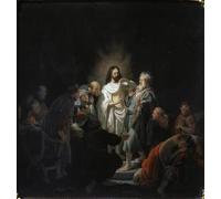 ARTXLXXBN Famous Art Print Poster Vintage Wall Art The incredulity of saint thomas by Rembrandt van Rijn Canvas Art Poster for Home Decor 60x90cm