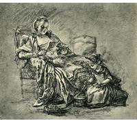 ARTXLXXBN Famous Art Print Poster Vintage Wall Art the Letter by Jean Baptiste Simeon Chardin Canvas Art Poster for Home Decor 60x90cm