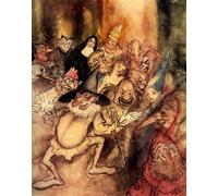 ARTXLXXBN Famous Art Print Poster Vintage Wall Art the Masque of the Red Death by Arthur Rackham Canvas Art Poster for Home Decor 60x90cm