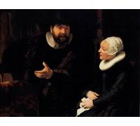 ARTXLXXBN Famous Art Print Poster Vintage Wall Art The mennonite minister cornelis Claesz by Rembrandt van Rijn Canvas Art Poster for Home Decor 60x90cm