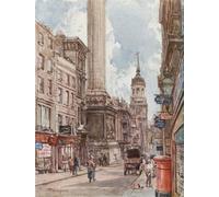 ARTXLXXBN Famous Art Print Poster Vintage Wall Art the Monument and St Magnus Church E.c by Fulleylove Canvas Art Poster for Home Decor 60x90cm