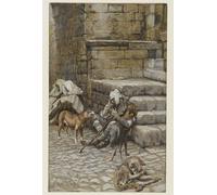 ARTXLXXBN Famous Art Print Poster Vintage Wall Art the Poor Lazarus At the Rich Mans Door by Jacques Canvas Art Poster for Home Decor 60x90cm