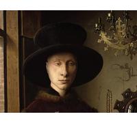 ARTXLXXBN Famous Art Print Poster Vintage Wall Art the Portrait of Arnolfini and His Wife Giovanna Cenami by Jan Van Eyck Canvas Art Poster for Home Decor 60x90cm