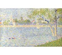 ARTXLXXBN Famous Art Print Poster Vintage Wall Art the Seine Seen From Lajatte by Georges Seurat Canvas Art Poster for Home Decor 60x90cm