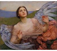 ARTXLXXBN Famous Art Print Poster Vintage Wall Art the Sense of Sight by Annie Louisa Swynnerton Canvas Art Poster for Home Decor 60x90cm