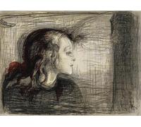 ARTXLXXBN Famous Art Print Poster Vintage Wall Art the Sick Girl by Edvard Munch Canvas Art Poster for Home Decor 60x90cm