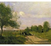 ARTXLXXBN Famous Art Print Poster Vintage Wall Art The Wagon Souvenir of Saintry by Jean Baptiste Camille Corot Canvas Art Poster for Home Decor 60x90cm