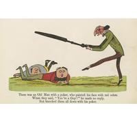 ARTXLXXBN Famous Art Print Poster Vintage Wall Art There Was an Old Man with a Poker Who Painted His Face with Red Ochre by Edward Leaars Canvas Art Poster for Home Decor 60x90cm