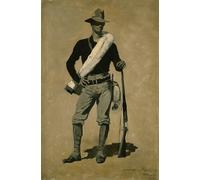 ARTXLXXBN Famous Art Print Poster Vintage Wall Art U.s Soldier Spanish War by Frederic Remington Canvas Art Poster for Home Decor 60x90cm