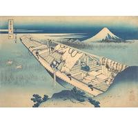 ARTXLXXBN Famous Art Print Poster Vintage Wall Art Ushibori in Province Joshu Ushibori From the Series Thirty-six Views of by Katsushika Hokusai Canvas Art Poster for Home Decor 60x90cm