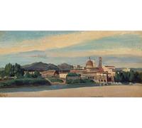 ARTXLXXBN Famous Art Print Poster Vintage Wall Art View of an Italian Village by Jean Baptiste Camille Corot Canvas Art Poster for Home Decor 60x90cm