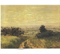 ARTXLXXBN Famous Art Print Poster Vintage Wall Art Vue De Plaine a Argenteuil by Claude Monet Canvas Art Poster for Home Decor 60x90cm