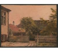 ARTXLXXBN Famous Painting Art Wall Decor Abstract Art Picture a Corner of the Artist´s Father's House by Christen Købke Animal Pictures for Home Decor 60x90cm