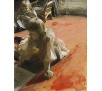 ARTXLXXBN Famous Painting Art Wall Decor Abstract Art Picture A Portrait of the Daughters of Ramon Subercasseauxn by Anders Leonard Zorn Animal Pictures for Home Decor 60x90cm