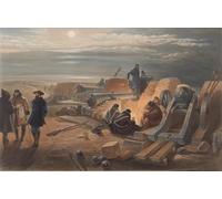 ARTXLXXBN Famous Painting Art Wall Decor Abstract Art Picture a Sketch in the Greenhill Battery by William Crimea Simpson Animal Pictures for Home Decor 60x90cm