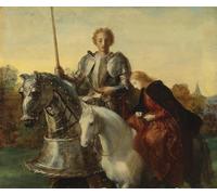 ARTXLXXBN Famous Painting Art Wall Decor Abstract Art Picture a Study for Una and the Red Cross by George Frederick Watts Animal Pictures for Home Decor 60x90cm