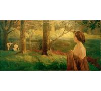 ARTXLXXBN Famous Painting Art Wall Decor Abstract Art Picture Abendsonne by Ludwig Von Hofmann Animal Pictures for Home Decor 60x90cm