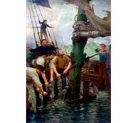 ARTXLXXBN Famous Painting Art Wall Decor Abstract Art Picture All Hands At the Pumps by Henry S Tuke by Henrytuke Animal Pictures for Home Decor 60x90cm