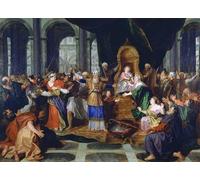 ARTXLXXBN Famous Painting Art Wall Decor Abstract Art Picture Athaliah Expelled From the Temple Painted Before by Antoine Coypel Animal Pictures for Home Decor 60x90cm