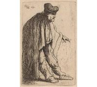 ARTXLXXBN Famous Painting Art Wall Decor Abstract Art Picture Beggar with his left hand extended by Rembrandt van Rijn Animal Pictures for Home Decor 60x90cm