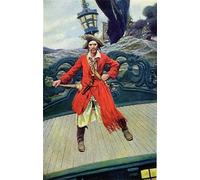 ARTXLXXBN Famous Painting Art Wall Decor Abstract Art Picture Captain on the Deck of His Ship by Howard Pyle Animal Pictures for Home Decor 60x90cm