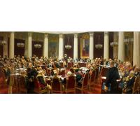 ARTXLXXBN Famous Painting Art Wall Decor Abstract Art Picture Ceremonial Sitting of the State Council on May by Ilya Efimovich Repin Animal Pictures for Home Decor 60x90cm